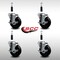 Service Caster 4'' SS Hard Rubber Swivel 7/8'' Expanding Stem Caster Set with Brake, 4PK SCC-SSEX20S414-HRS-TLB-78-4 - alternate 4